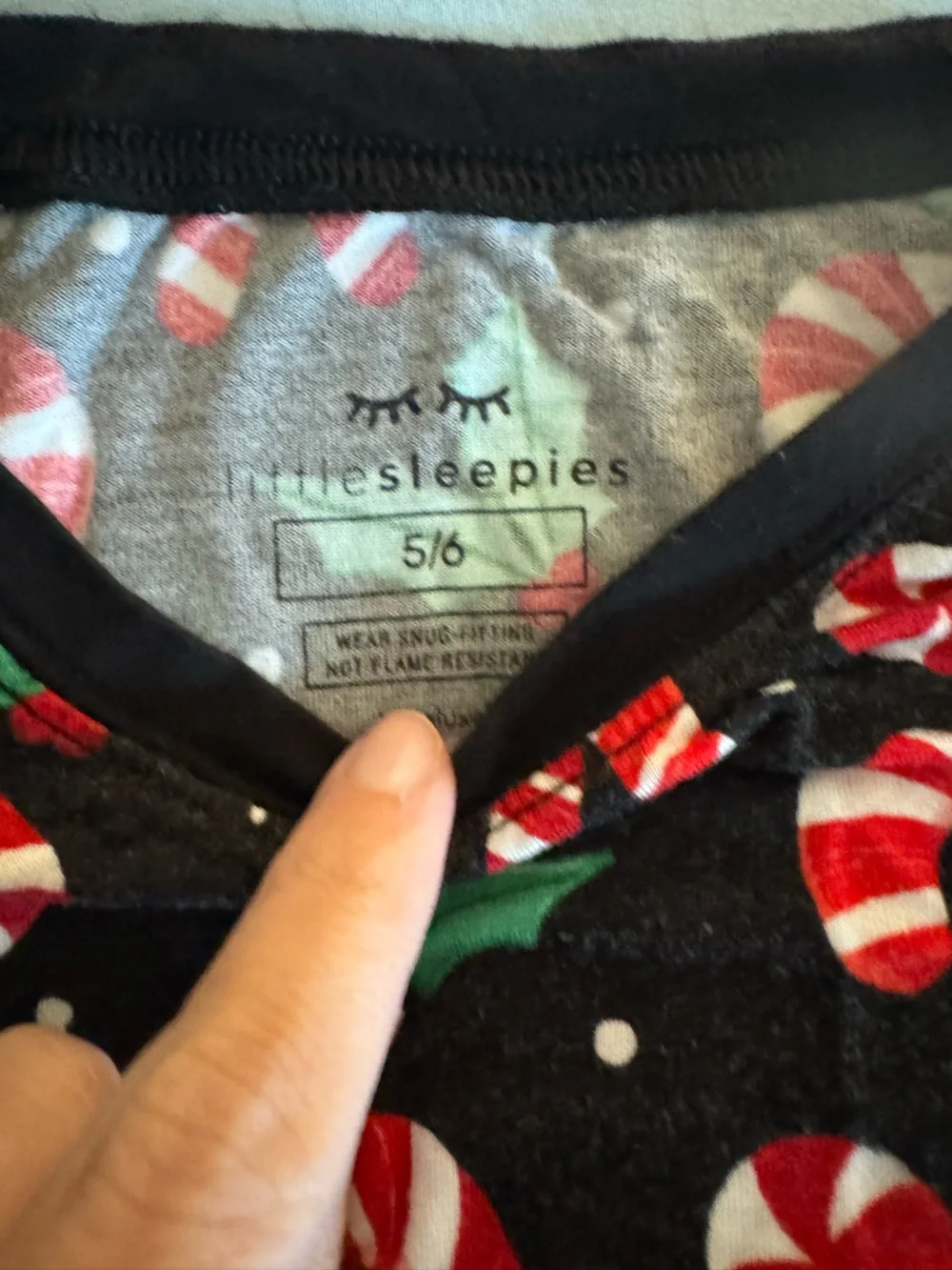 Holiday Candy Cane Pajama Set - Black, Red & Green